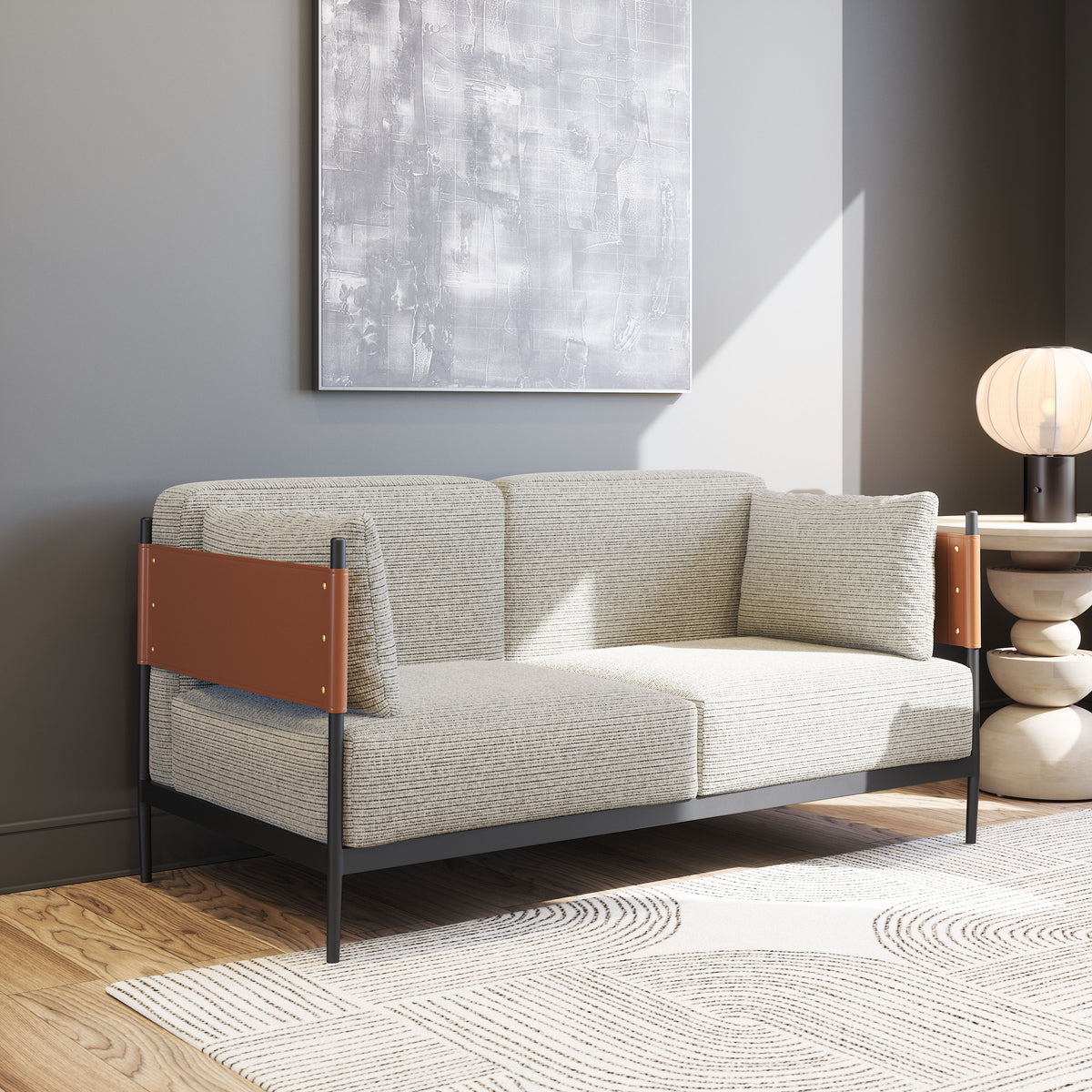 Stirbe Gray Loveseat