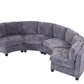 Rosalind Chenille Curved Modular Sectional – 4-Seat Sofa - Dark Gray (11)