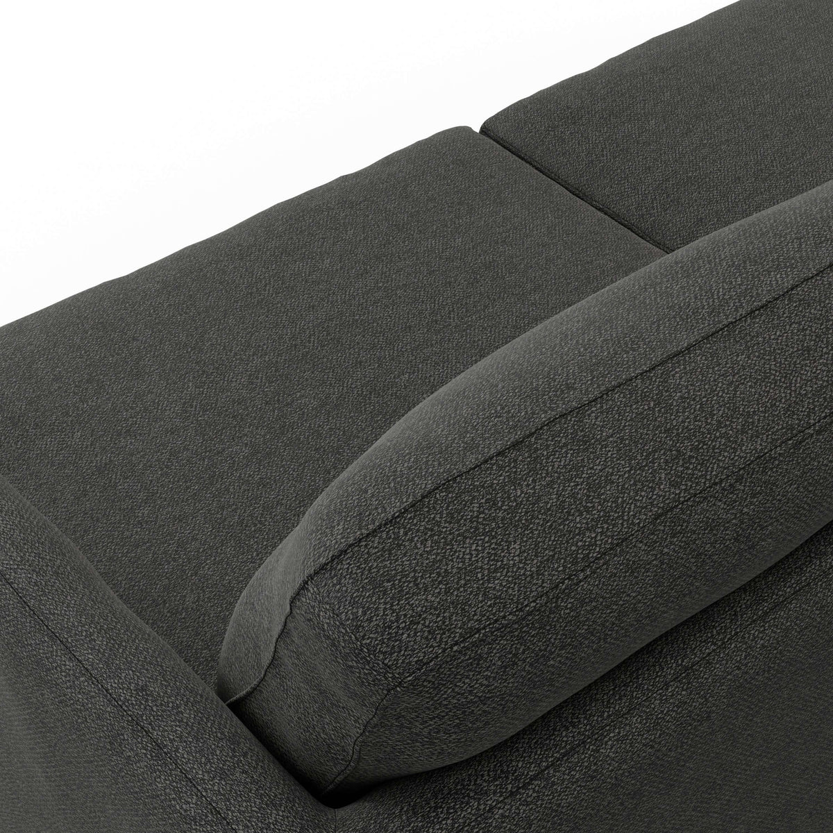 Livingston MCM Styled Fabric Sofa Loveseat, Charcoal Gray 76" - Revel Sofa 