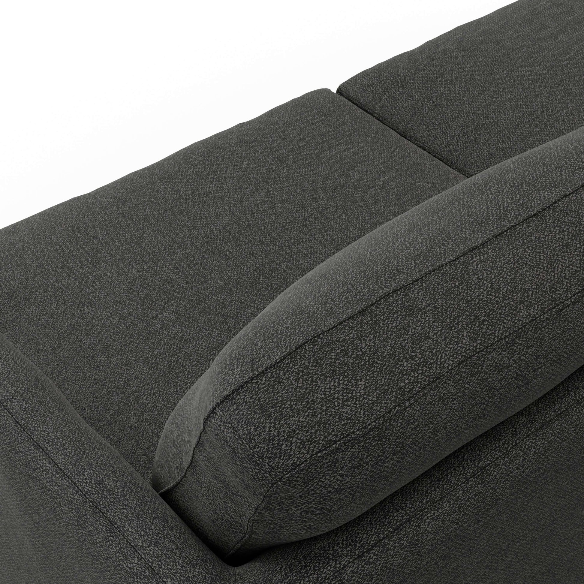 Livingston MCM Styled Fabric Sofa Loveseat, Charcoal Gray 76" - Revel Sofa 