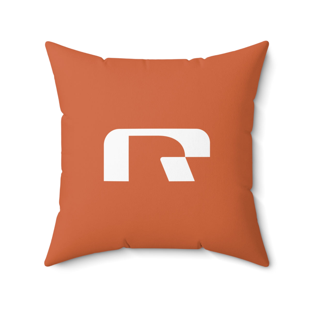Orange Polyester Pillow Revel Logo (4 Sizes) displayed on a white background with a minimalist design.