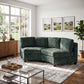 Sorrel Curved Modular Sectional Sofa – Chenille, 4 Colors - Green (3)