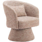 Liva Frosty Brown Swivel Chair