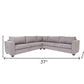 Contemporary Grey Fabric Corner Sofa Sectional 120'