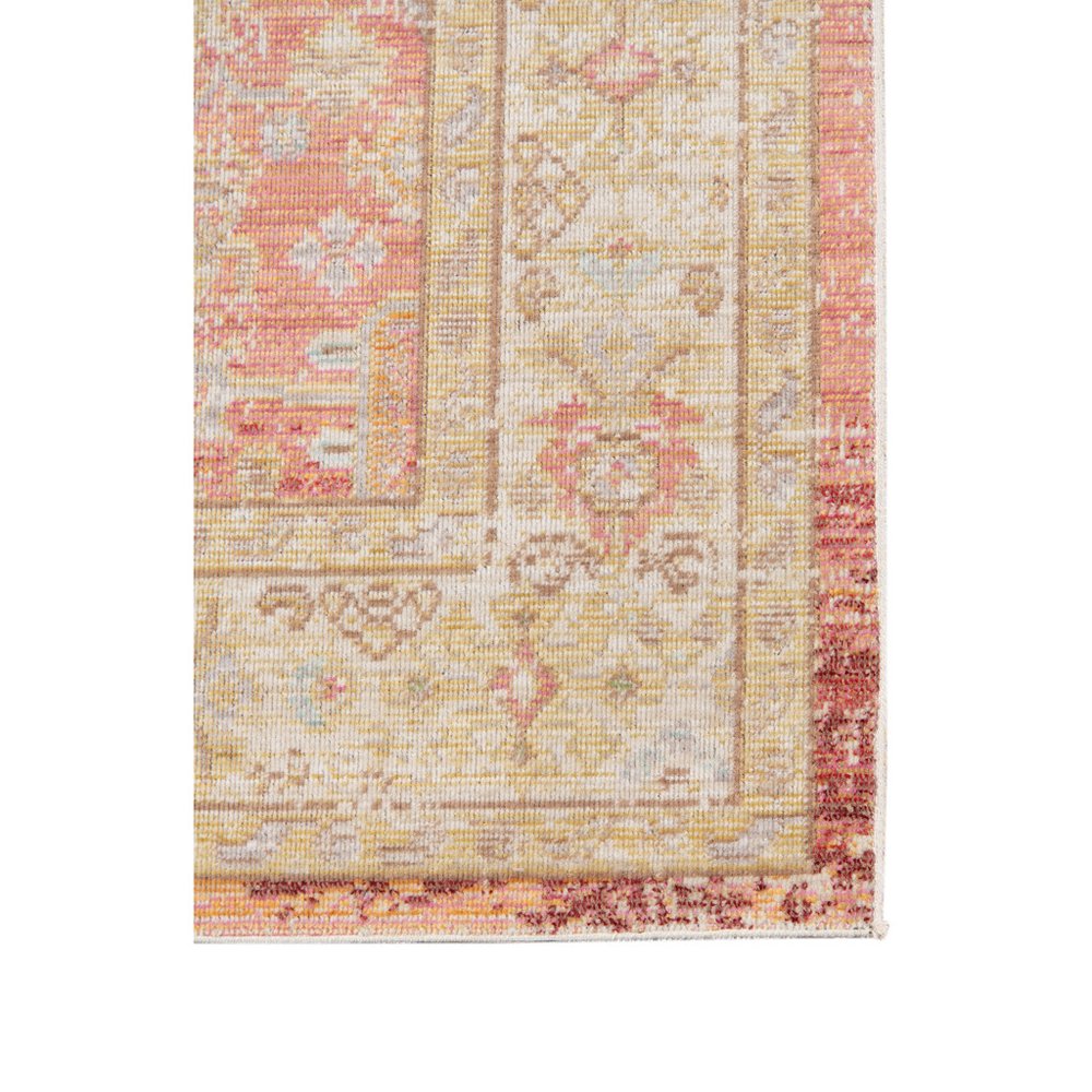 Salmon And Tan Floral Area Rug | 9' x 13' soft pattern with rich detail and timeless character.