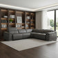 Italian Leather Power Reclining Corner Sectional Sofa