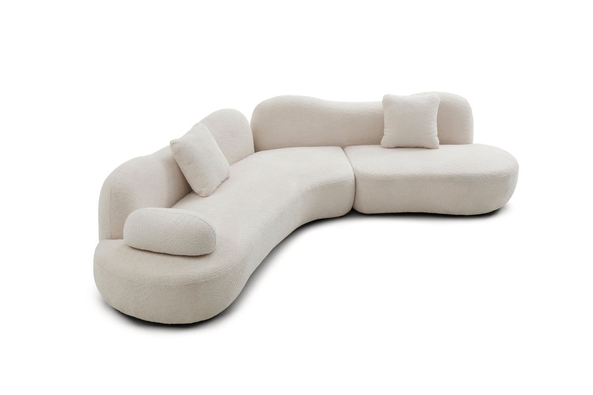 Meryl Curved Boucle Sofa