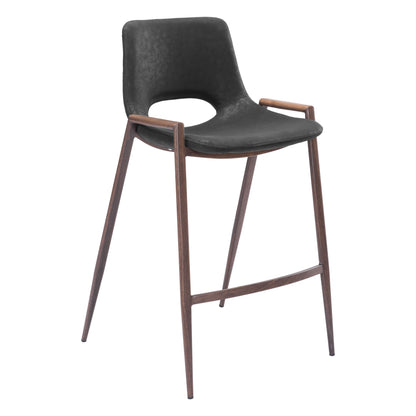 Desi Counter Stool (Set of 2) in Black & Walnut