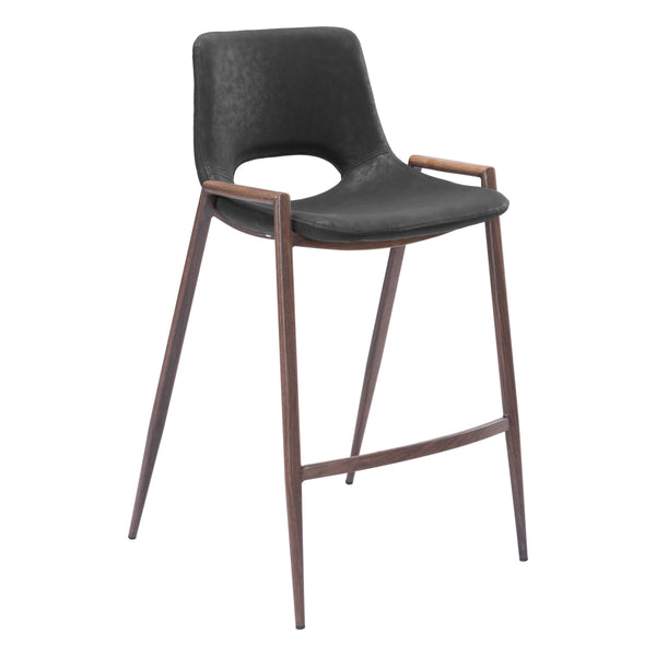 Desi Counter Stool (Set of 2) in Black & Walnut