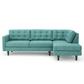 Talmadge Sectional Sofa – 120" L-Shaped, Made in USA - Hepburn Emerald - Fabric (3)