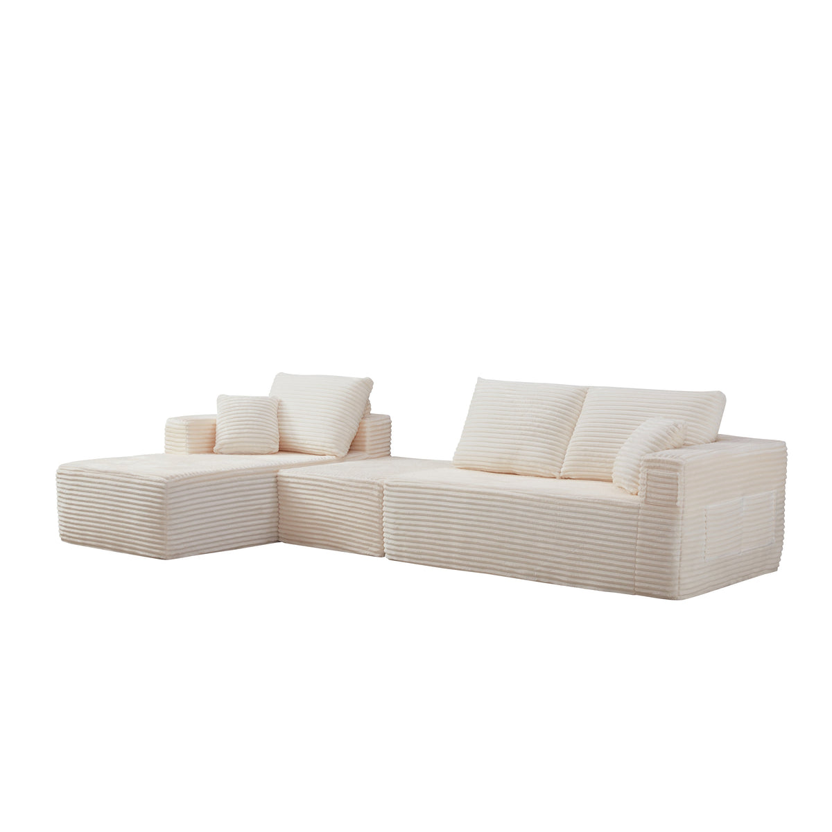 Bradwell Beige Left-Side Chaise