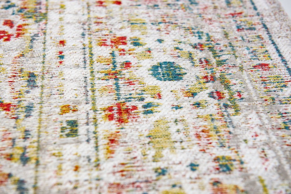 White Oriental Non Skid Area Rug | 9' x 13'