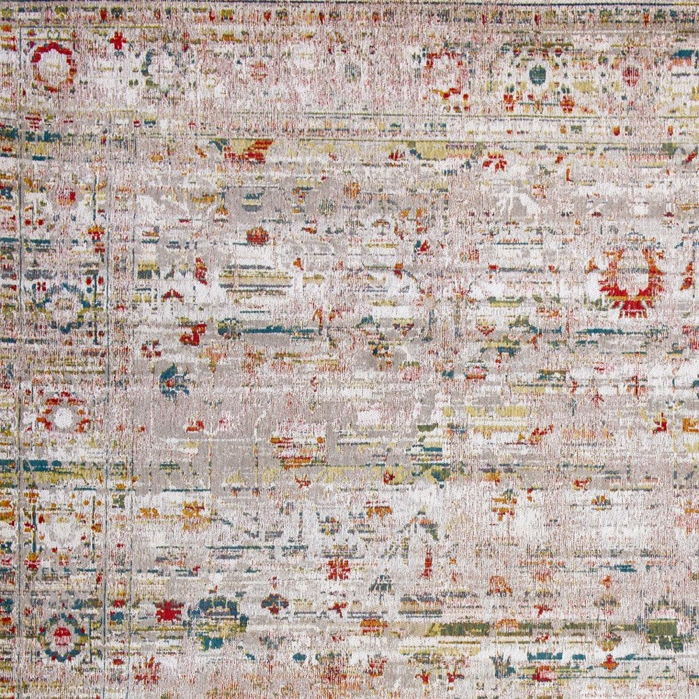White Oriental Non Skid Area Rug | 9' x 13'
