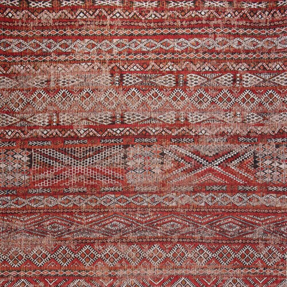 Red and Gray Oriental Non Skid Area Rug | 9' x 13' classic oriental pattern with rich texture.