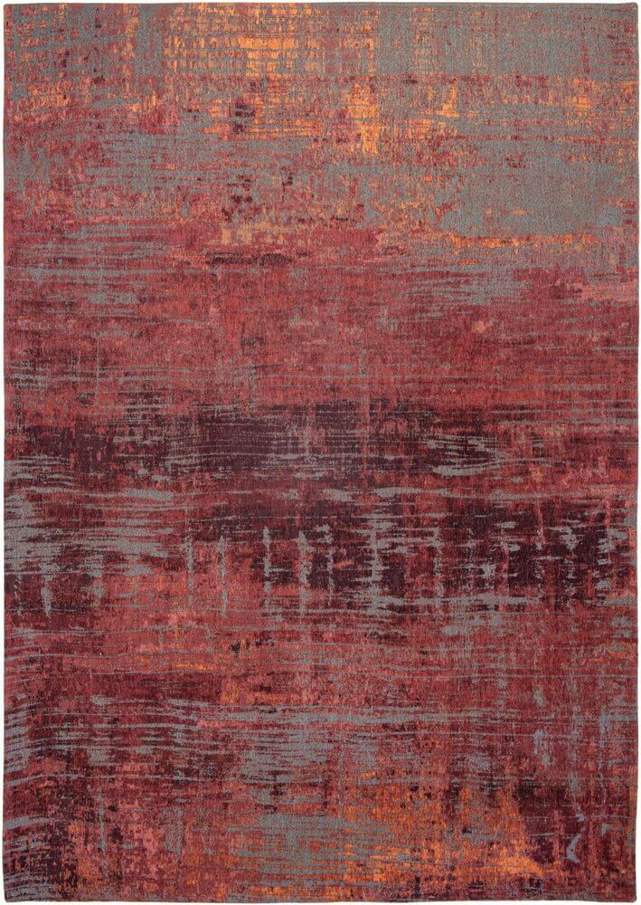 Red and Gray Abstract Non Skid Area Rug | 9' x 13' showcasing bold contemporary design with vibrant colors.