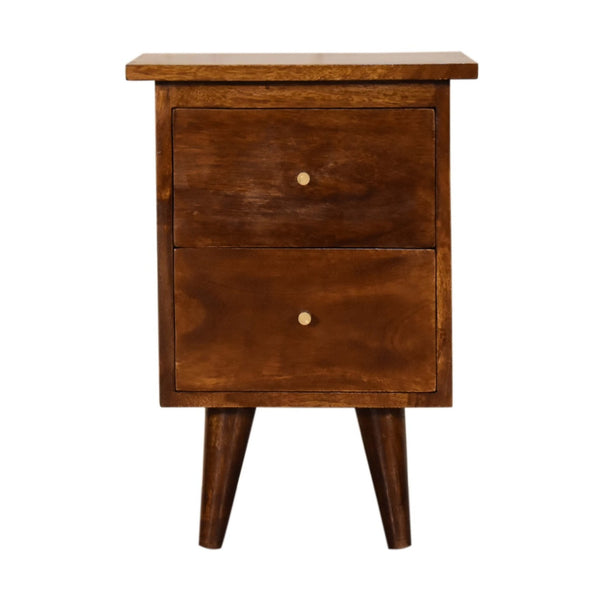 Amos Chestnut Mango Wood Nightstand – 13.8