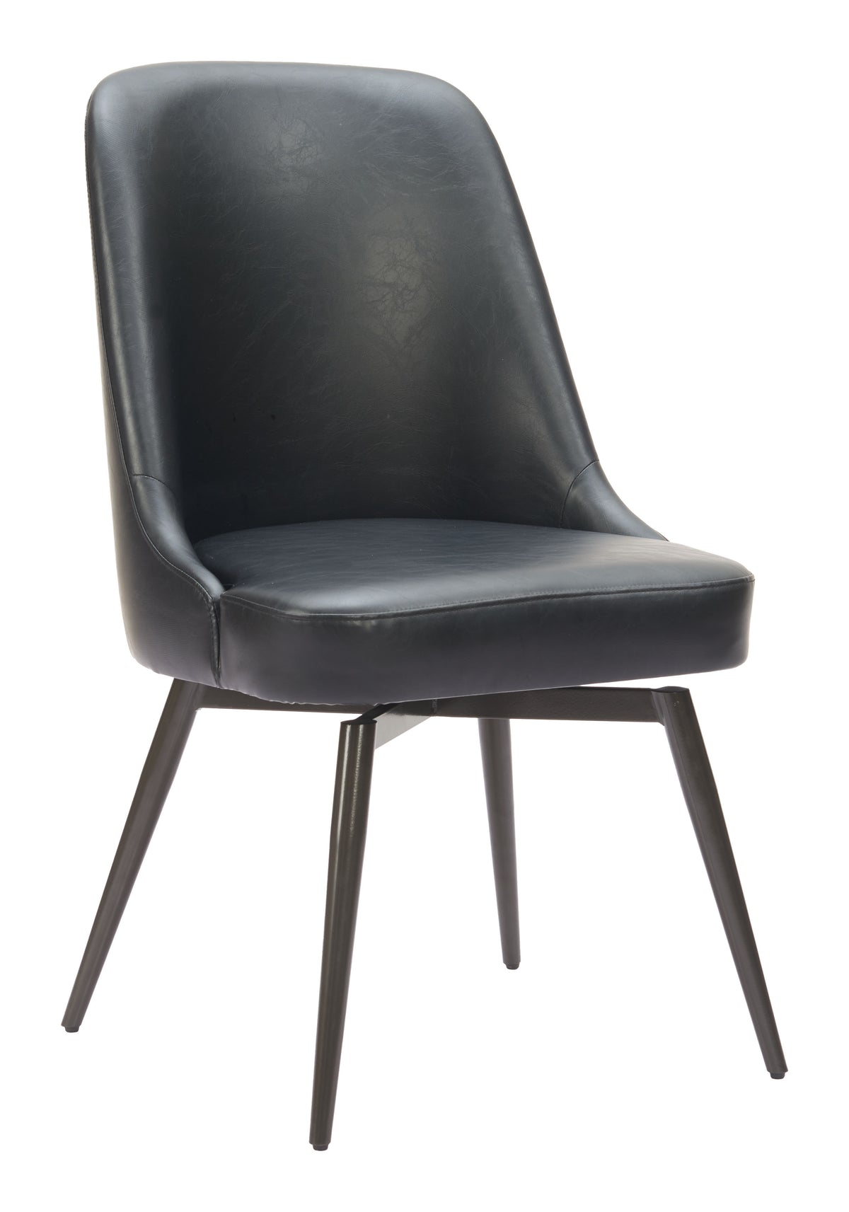 Keppel Swivel Dining Chair (Set of 2) in Black