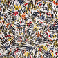 White Abstract Non Skid Area Rug | 9' x 13'