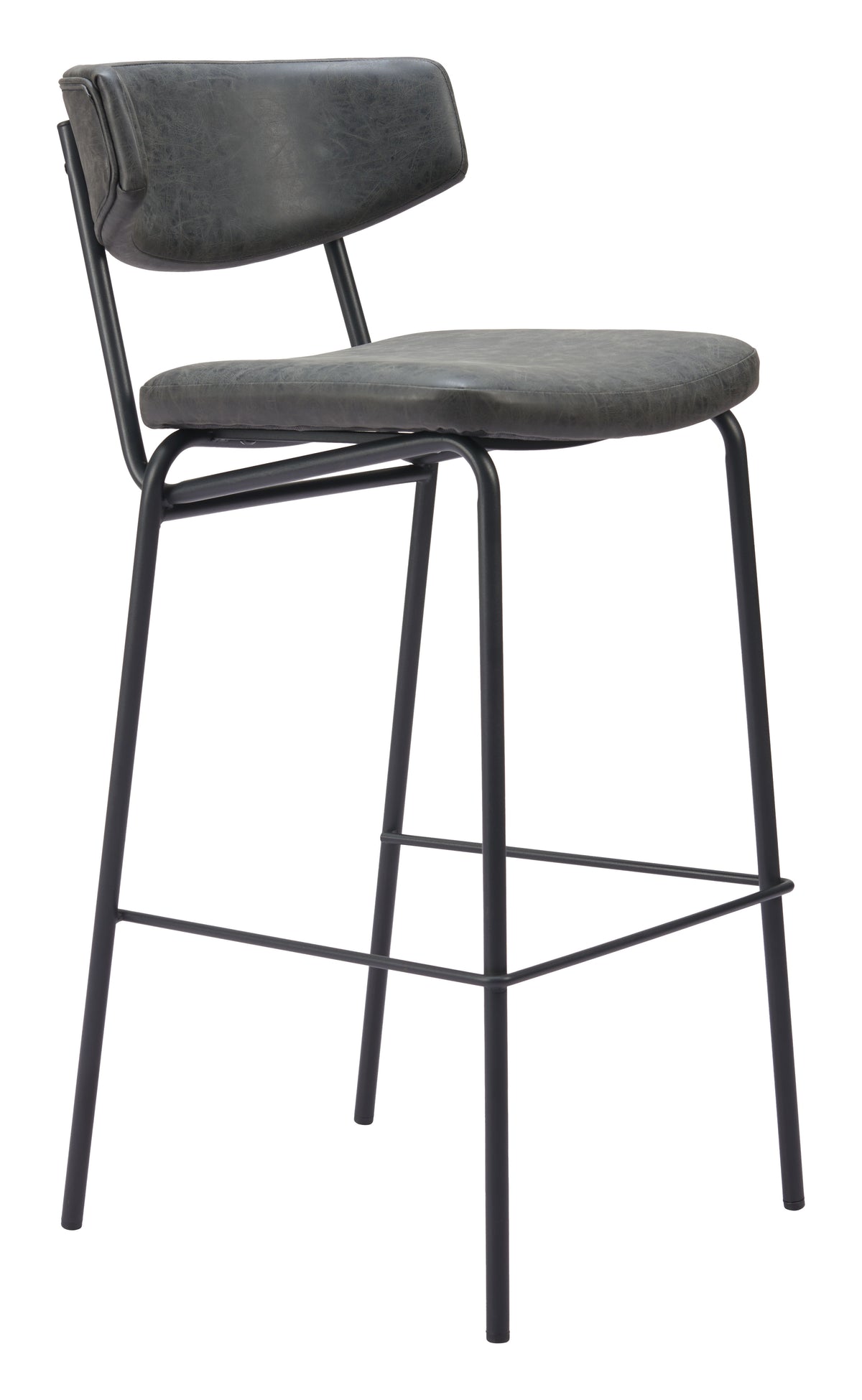 Charon Barstool (Set of 2) in Vintage Black