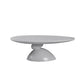 Eira Oval Coffee Table in Stone Gray