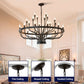 Daxton Black Iron 24-Light Chandelier 39.3 inch
