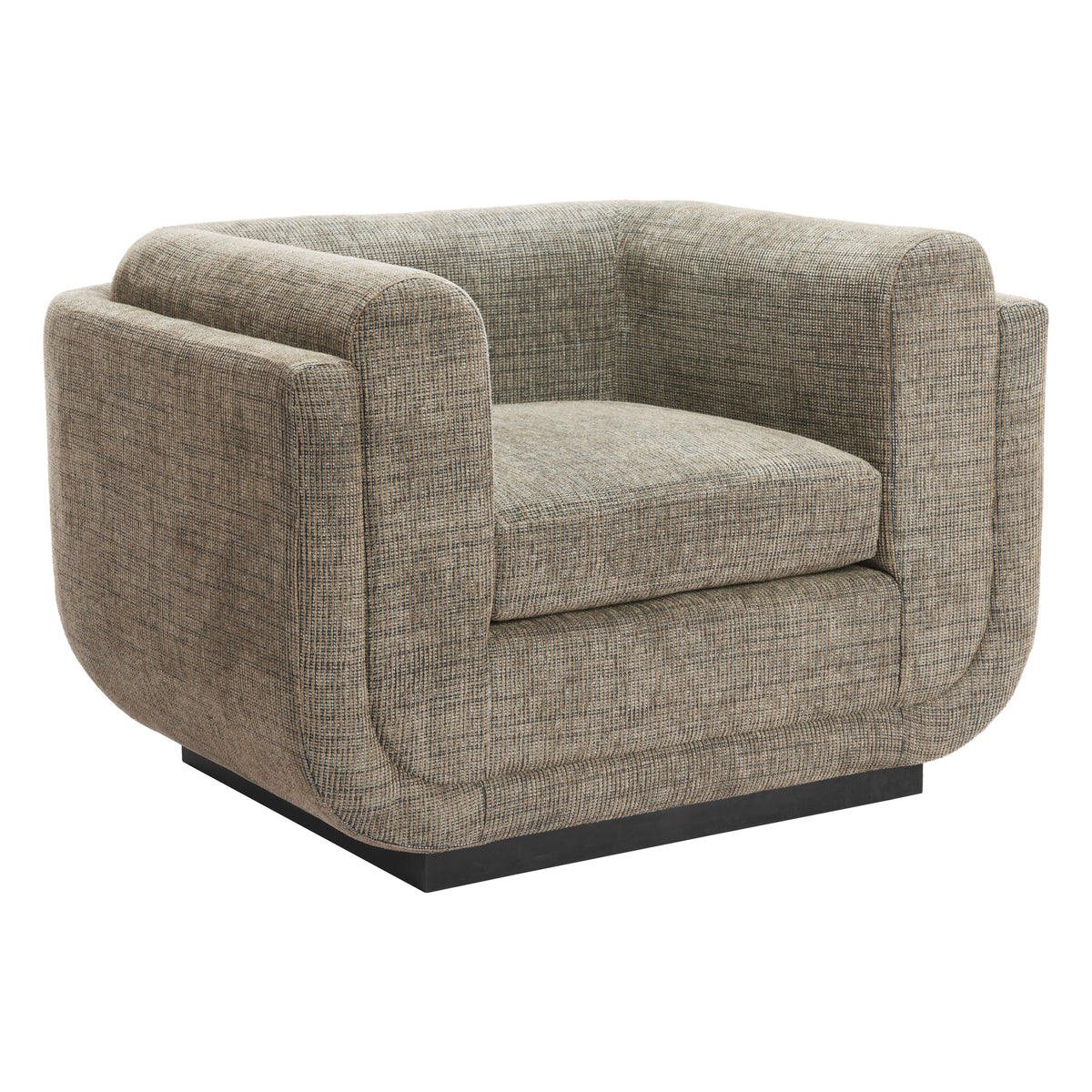 Sereneu Green Tweed Accent Chair