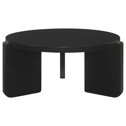 Harrison Black Wood Coffee Table – 39" Round Coffee Table