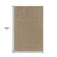 Tan Wool Hand Woven Area Rug | 9' x 13'