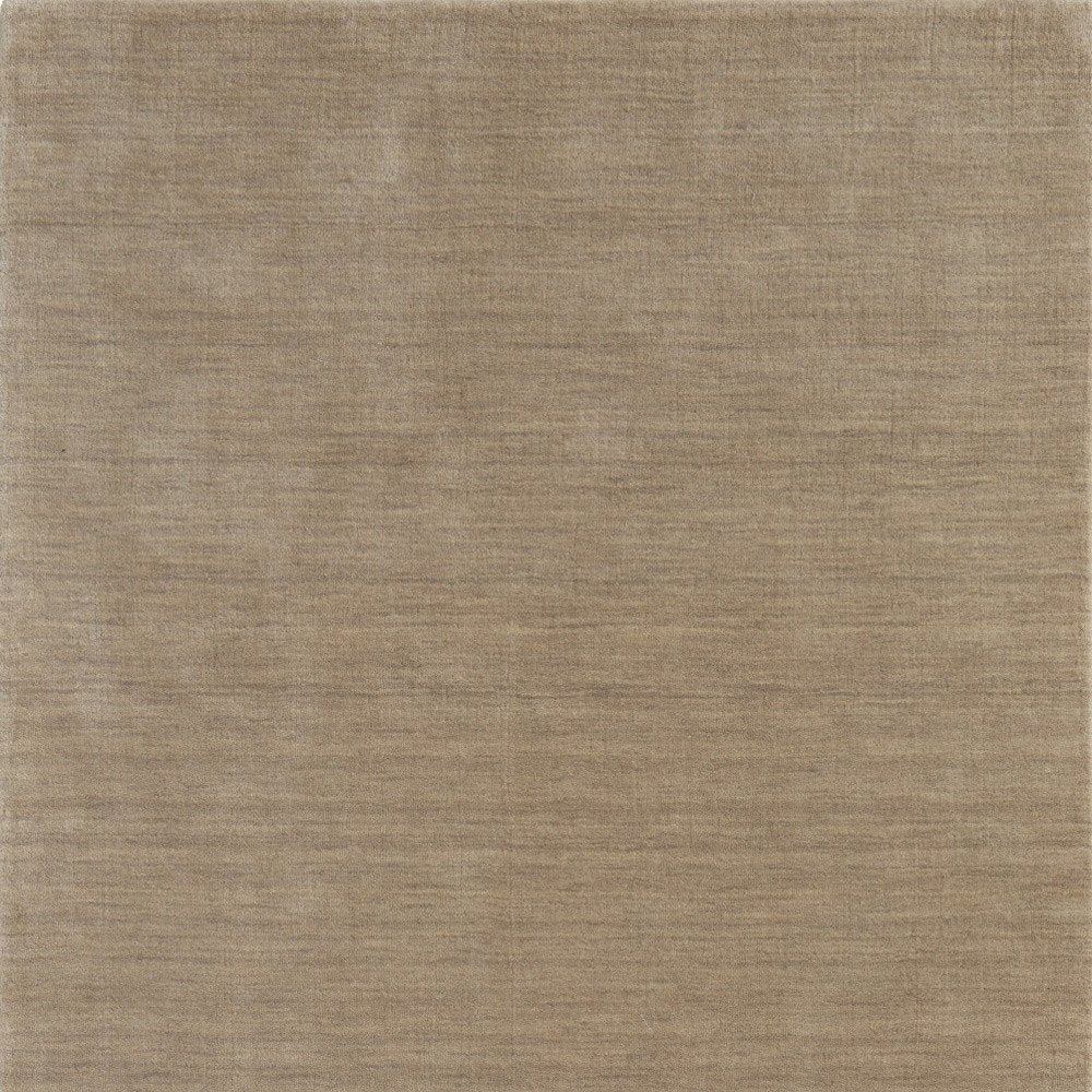 Tan Wool Hand Woven Area Rug | 9' x 13'