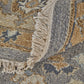 Tan and Gray Wool Oriental Hand Knotted Area Rug With Fringe Area Rug | 9' x 13'