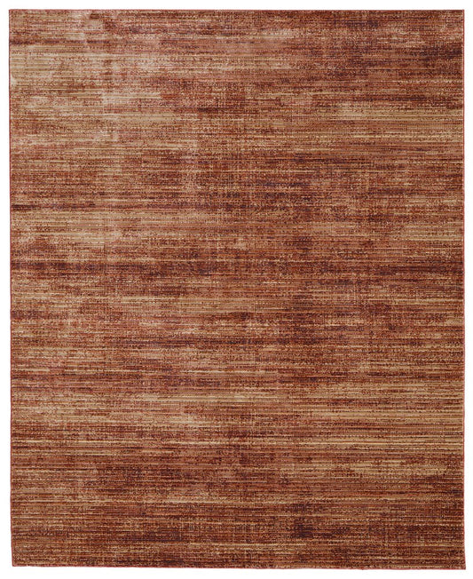 Tan and Brown Power Loom Area Rug | 9' x 13'