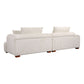 Modern Channel Tufted Corduroy Fabric Sofa 103.9'