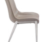 Magnus Dining Chair (Set of 2) in Brown & Silver