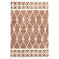 Rust And Ivory Wool Argyle Hand Hooked Area Rug | 9' x 13' showcasing a stunning diamond pattern.