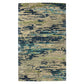 Sand And Green Wool Abstract Hand Tufted Area Rug | 9' x 13' showcasing a bold green and sand palette in abstract design.