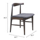 Tuzka Gray & Espresso Dining Chair (Set of 2)