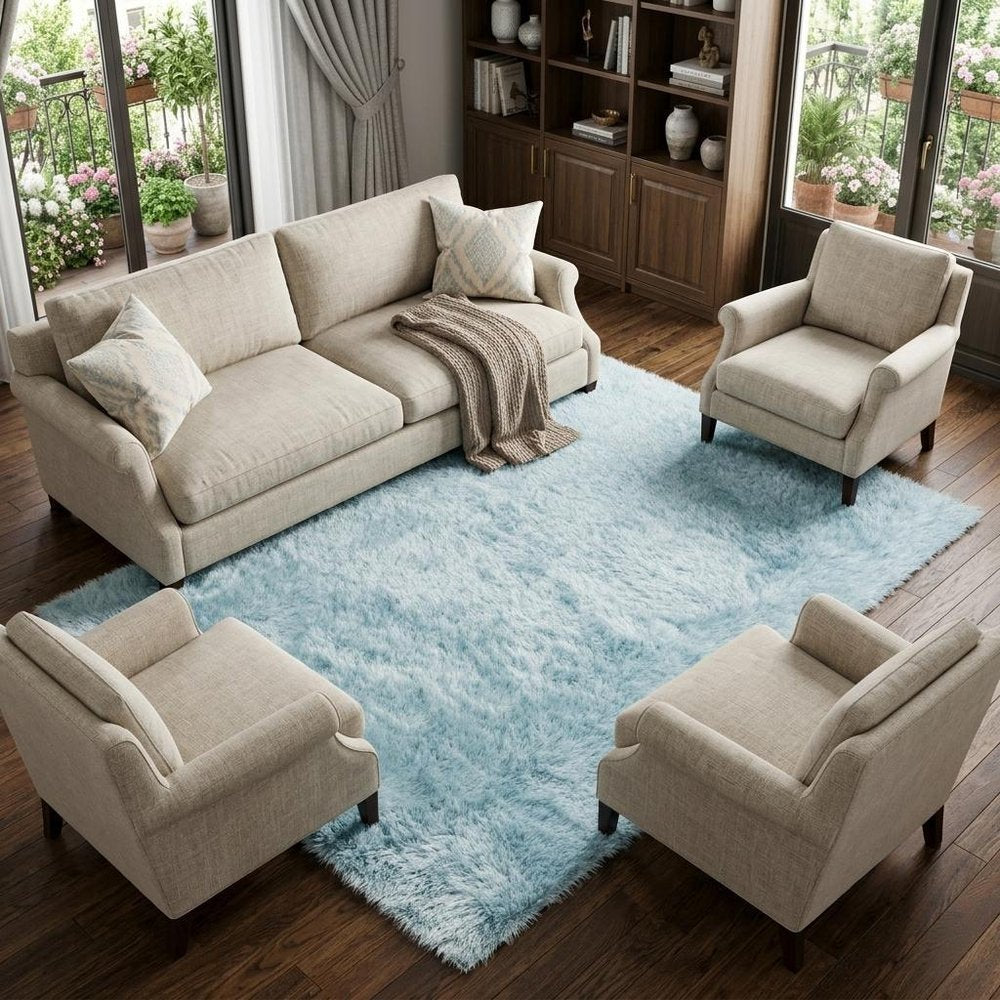 Sky Blue Area Rug | 9' x 14'