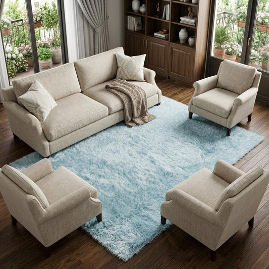 Sky Blue Area Rug | 9' x 14'