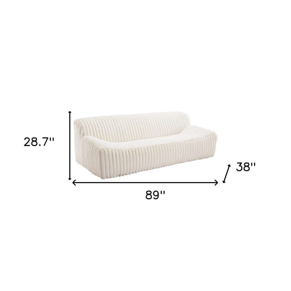 Willa Cream Faux Fur Sofa