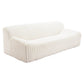 89" Cream Faux Fur Sofa