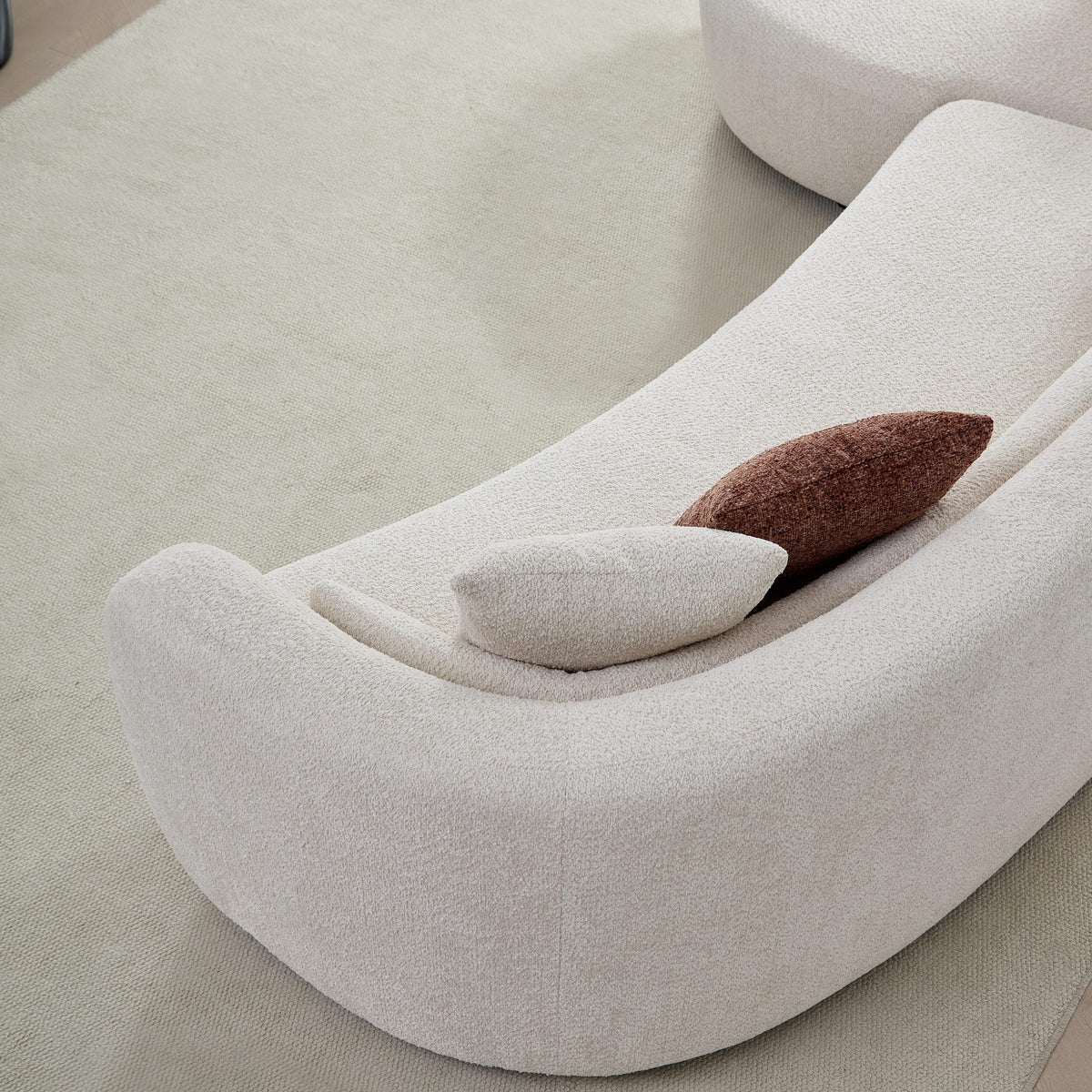 Odile Curved Boucle Sectional