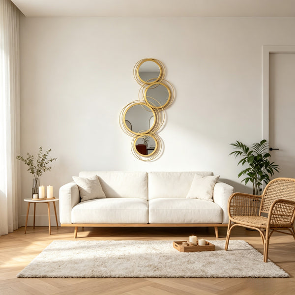 Hensley Gold Multi-Circle Wall Mirror – 42.25