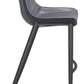 Magnus Barstool (Set of 2) in Dark Gray & Black