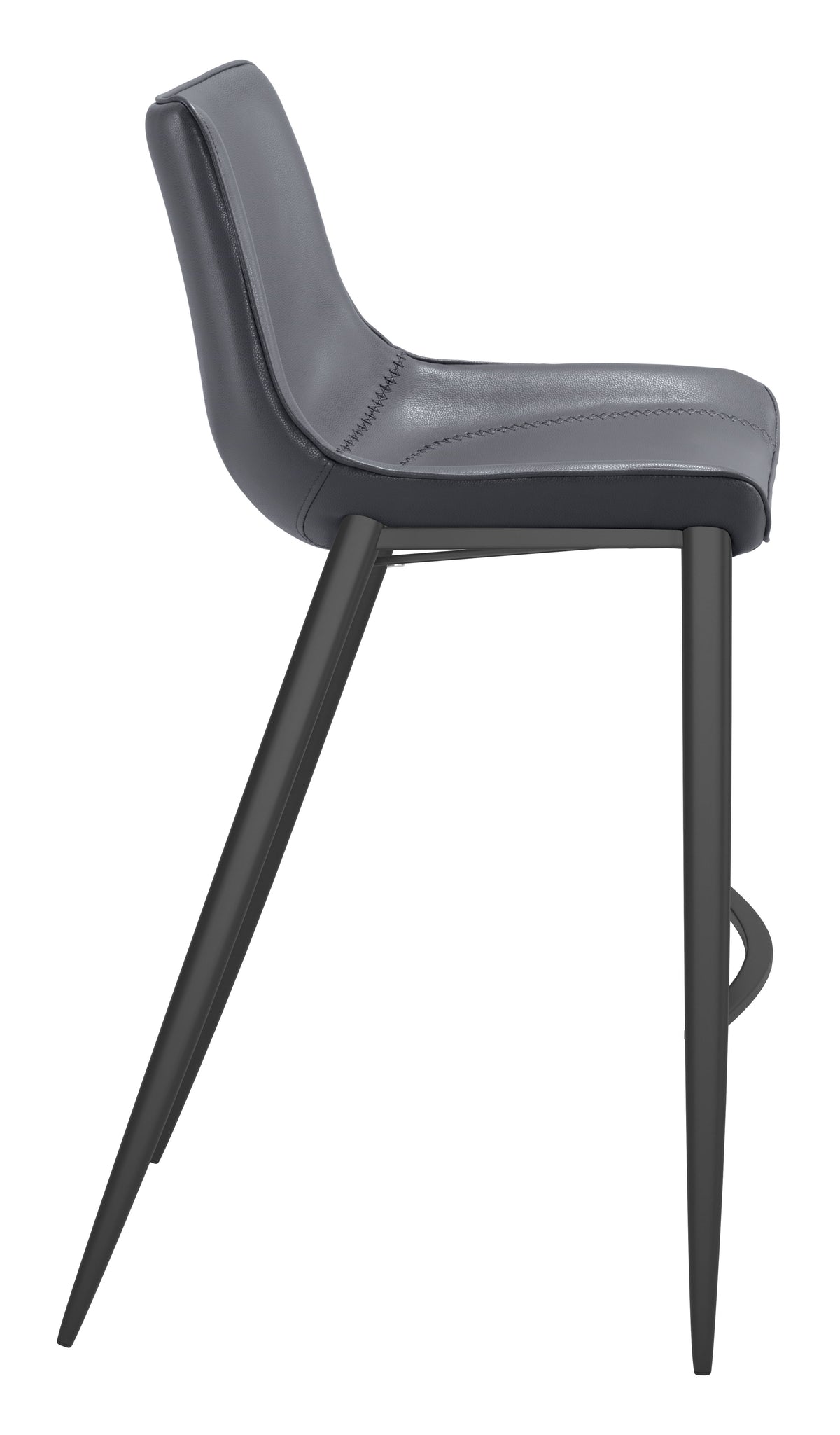 Magnus Barstool (Set of 2) in Dark Gray & Black