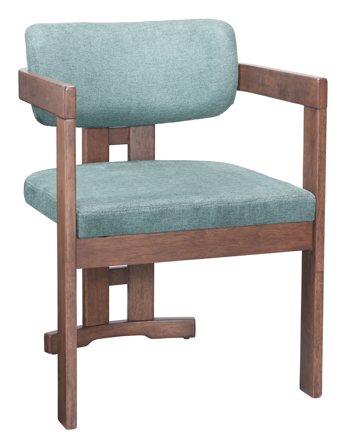 Poly Moss Gray & Walnut Dining Chair