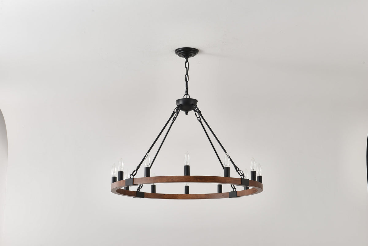 Vero Wagon Wheel Chandelier