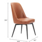 Keppel Swivel Dining Chair (Set of 2) in Brown