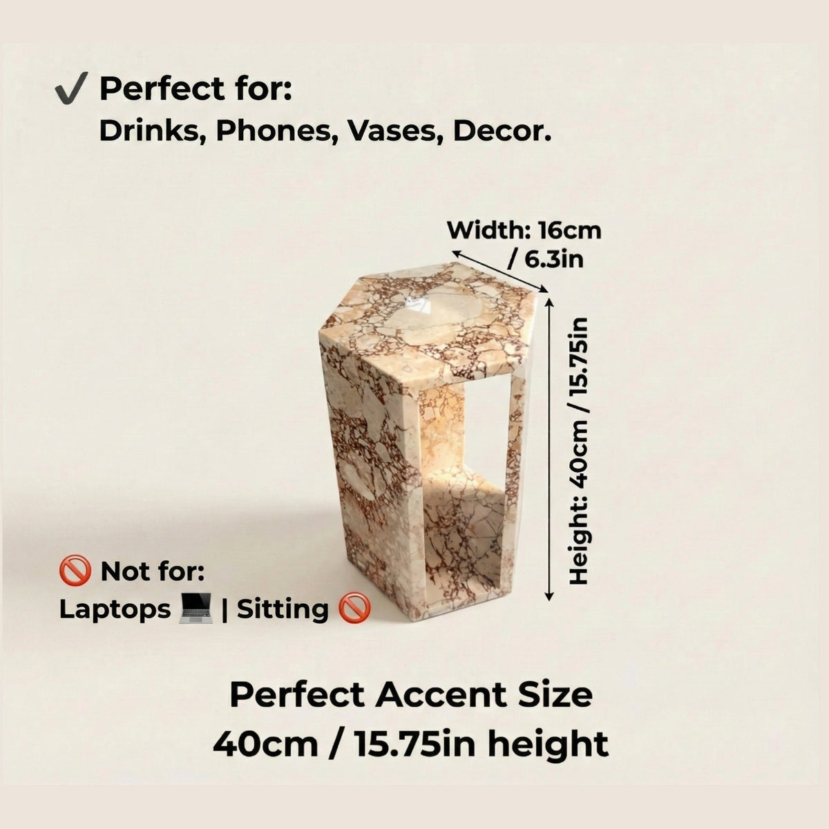 Alba Marble Side Table