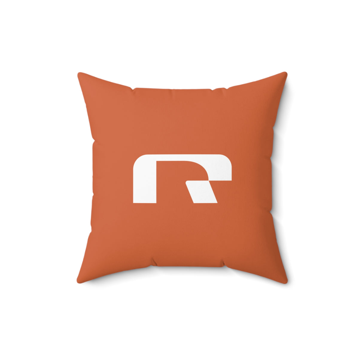 Orange Polyester Pillow Revel Logo (4 Sizes) with minimalist design and white logo on a vibrant orange background.