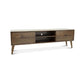 Adrian MCM Solid Wood Media Console TV Stand – 71” Walnut Entertainment Center (Fits Up to 72” TVs) with sleek, modern design.